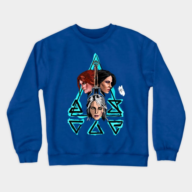 Geralt’s Girls Crewneck Sweatshirt by Wayofthepencil